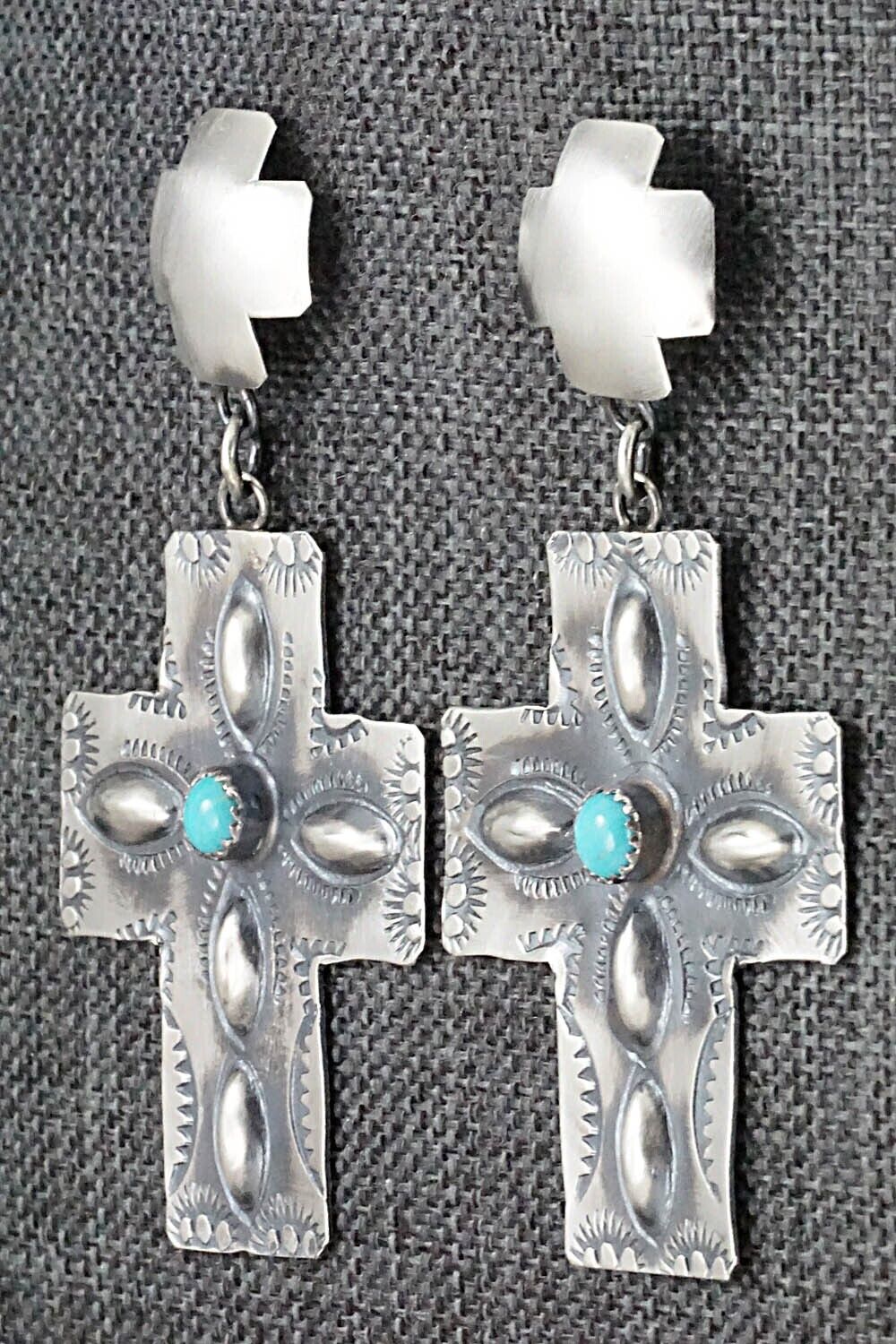 Turquoise & Sterling Silver Earrings - Gabrielle Yazzie
