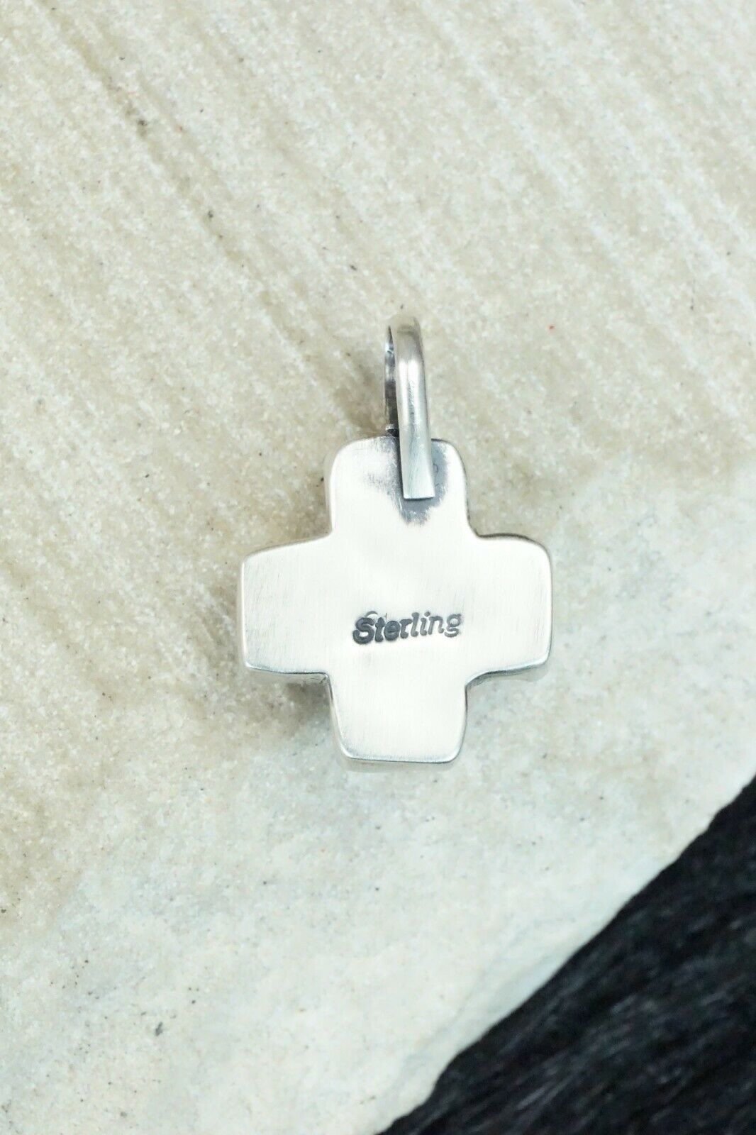 White Buffalo & Sterling Silver Cross Pendant - Diane Wylie