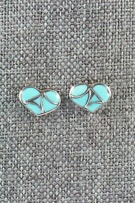 Turquoise & Sterling Silver Earrings - Thurza Leekya
