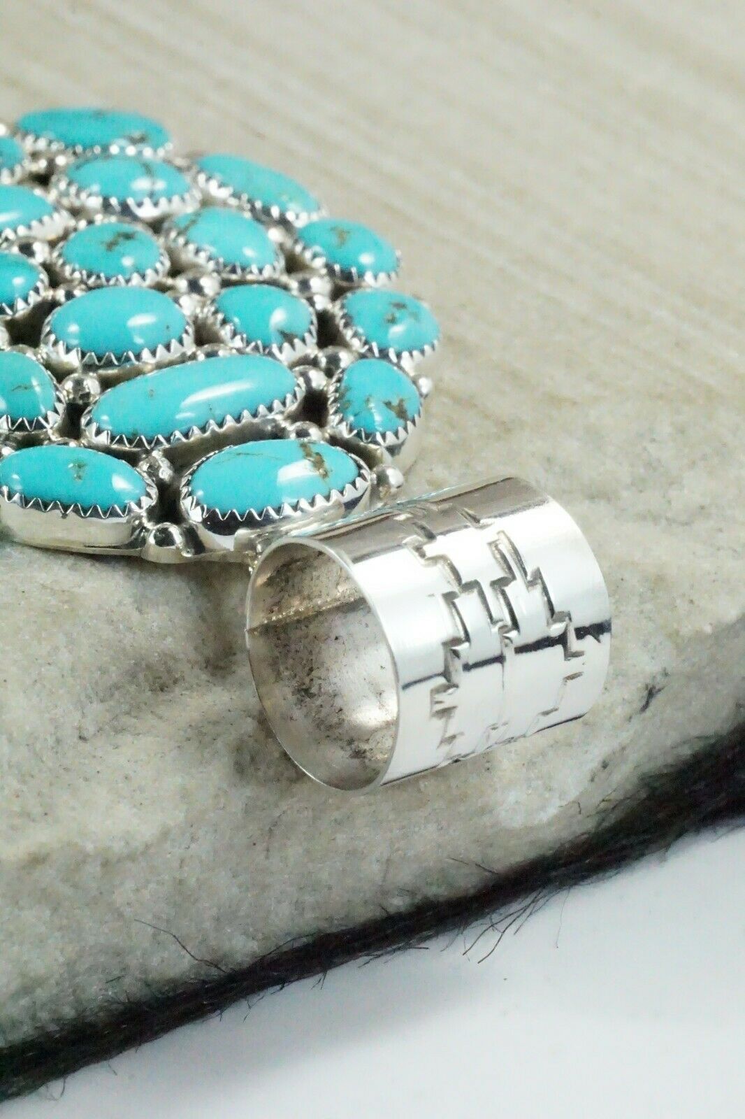 Turquoise and Sterling Silver Pendant - Marlene Haley
