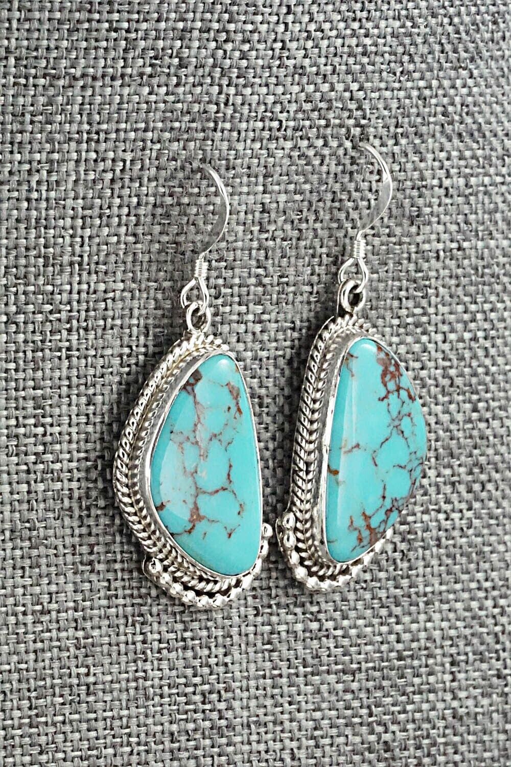 Turquoise & Sterling Silver Earrings - Verley Betone