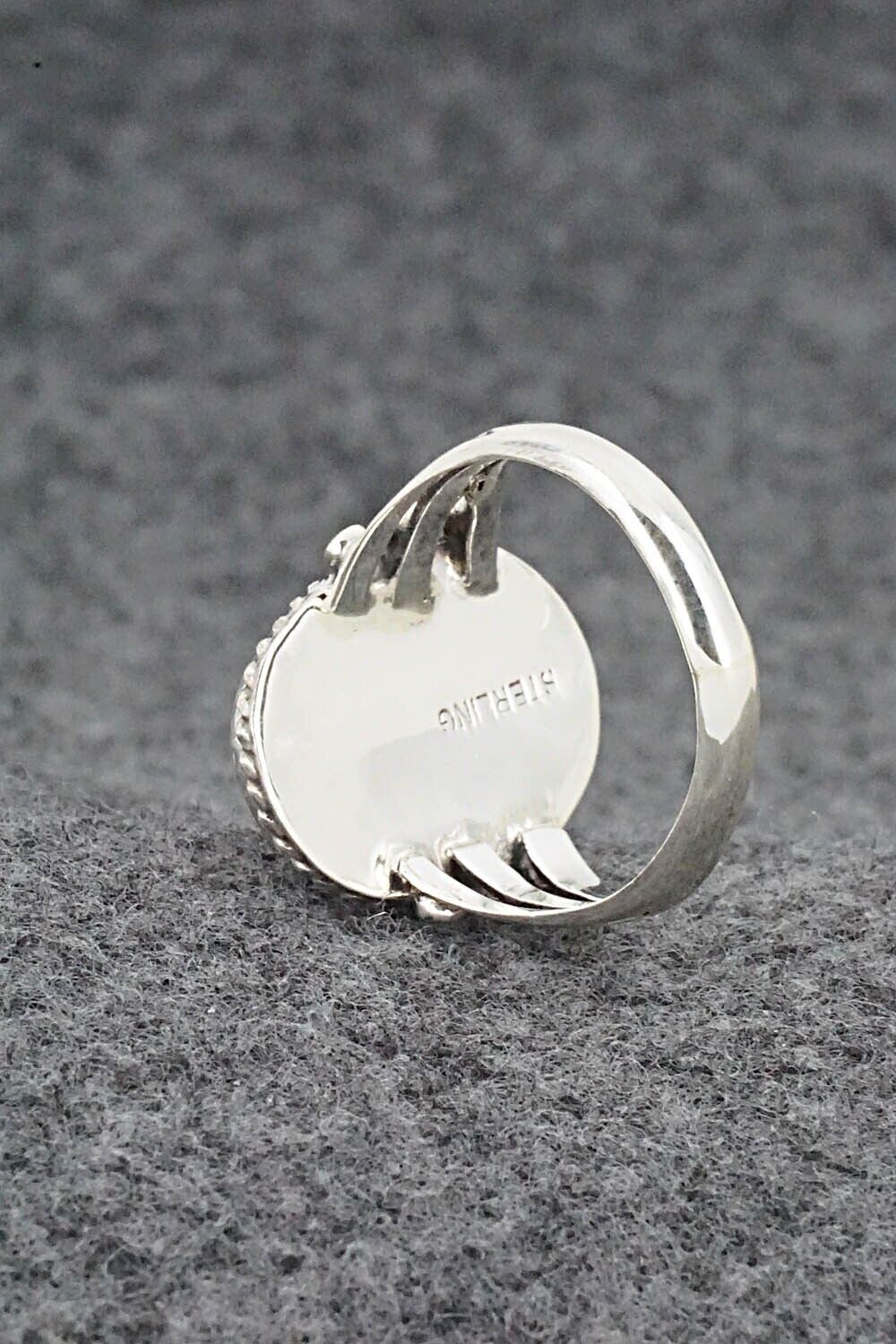 White Buffalo & Sterling Silver Ring - Grace Kenneth - Size 8