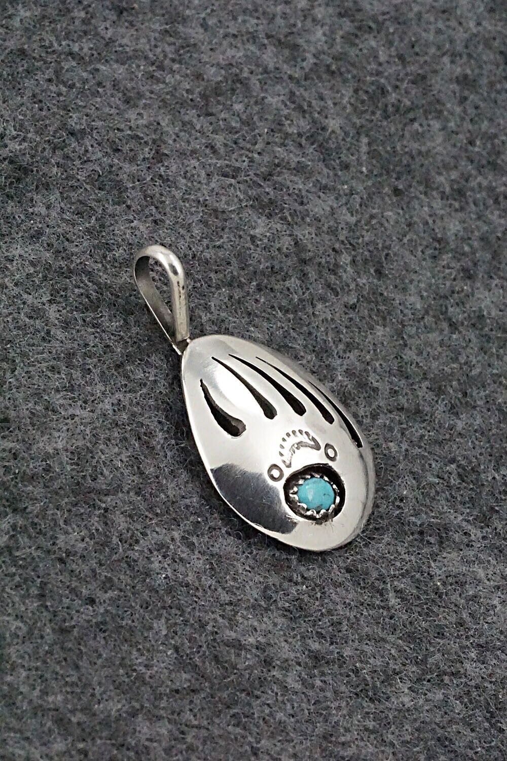 Turquoise & Sterling Silver Pendant - Ervin Begay