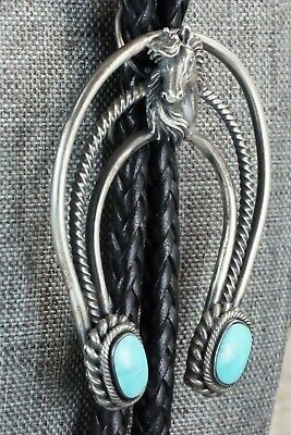 Turquoise & Sterling Silver Bolo Tie - Raymond Delgarito
