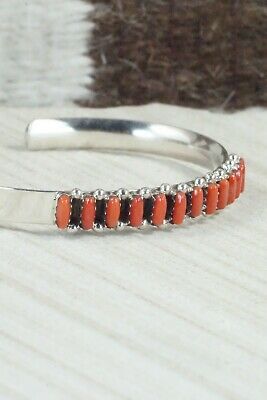 Coral & Sterling Silver Bracelet - Veronica Martza