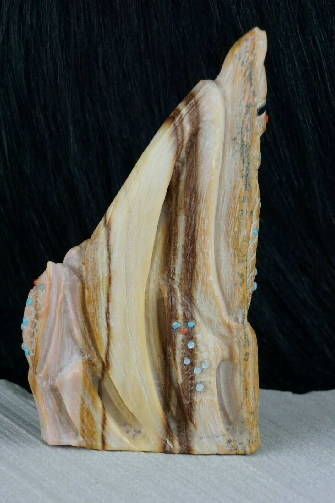 Corn Maiden Zuni Fetish Carving - Derrick Kaamasee - High Lonesome Trading