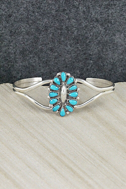 Turquoise & Sterling Silver Bracelet - MaryAnn Chavez