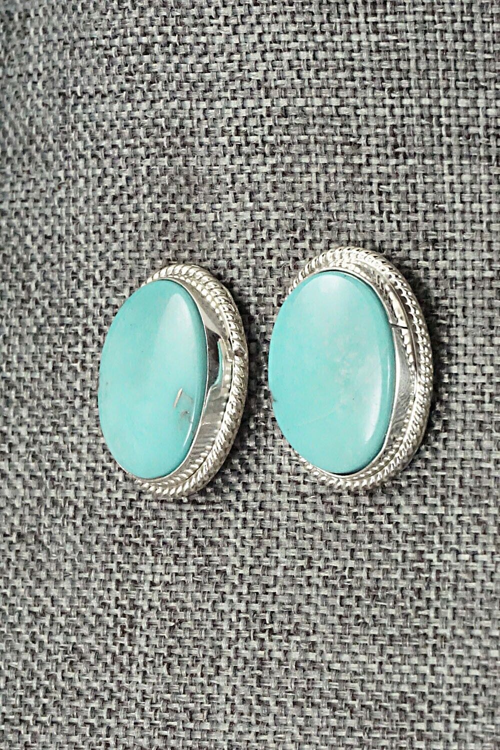 Turquoise & Sterling Silver Earrings - Verley Betone