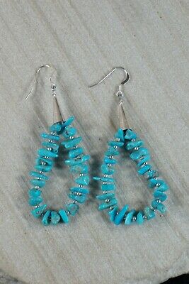 Turquoise and Sterling Silver Necklace and Earrings - Victoria Calladitto