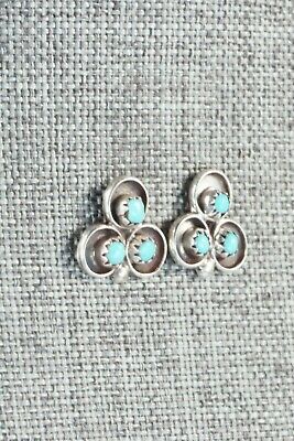 Turquoise & Sterling Silver Earrings - Gloria Lonasee