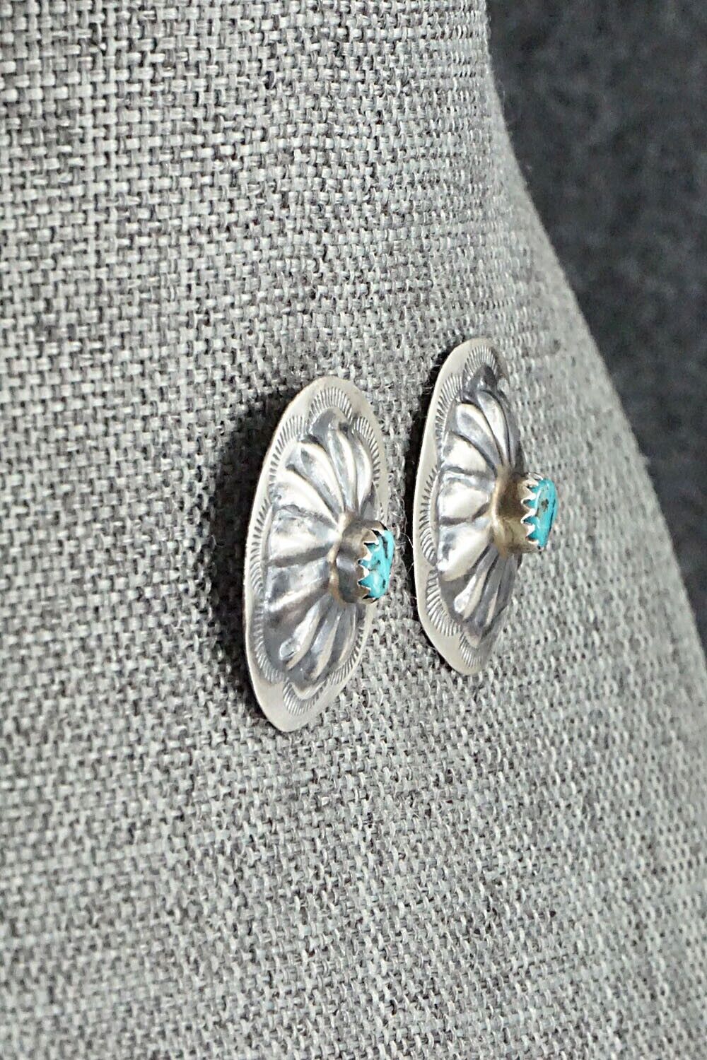 Turquoise & Sterling Silver Earrings - Joan Begay