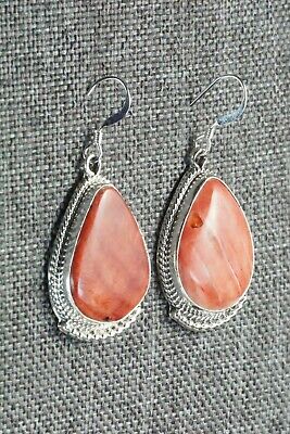 Spiny Oyster & Sterling Silver Earrings - Sharon McCarthy - High Lonesome Trading