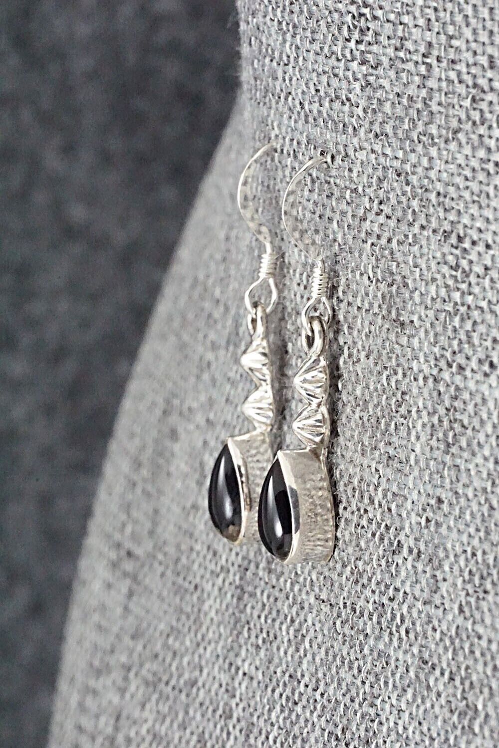 Onyx & Sterling Silver Earrings - Verley Betone
