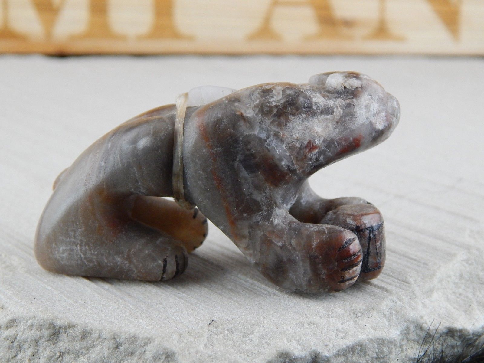 Bear Zuni Fetish Carving - Rick Kallestewa - High Lonesome Trading