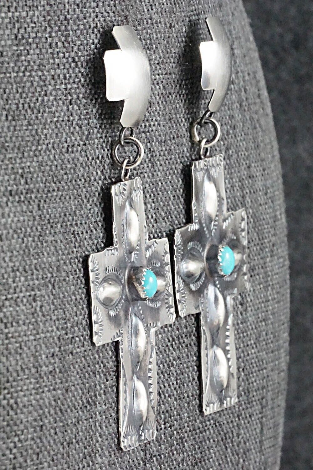 Turquoise & Sterling Silver Earrings - Gabrielle Yazzie