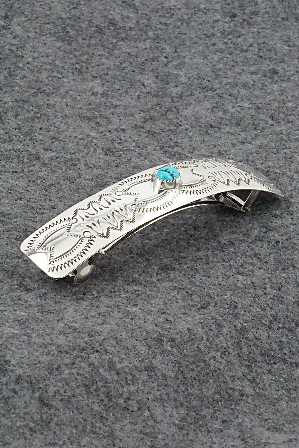 Turquoise & Sterling Silver Hair Barrette - Jolene Begay