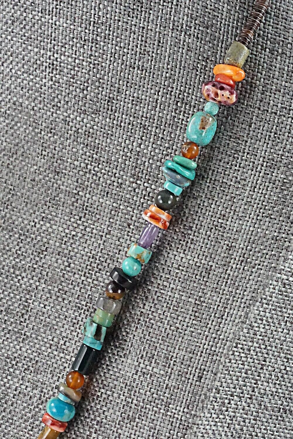 Multi Stone and Sterling Silver Necklace - Helen Tsosie