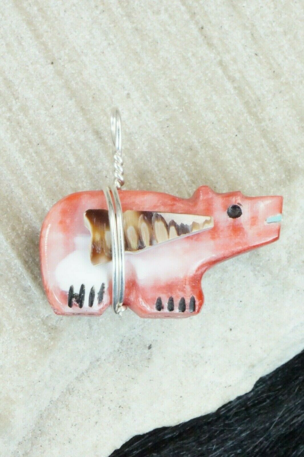 Spiny Oyster & Sterling Silver Pendant - Darrin Boone