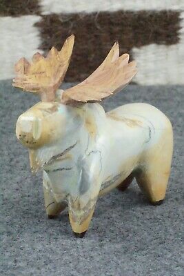 Moose Zuni Fetish Carving - Enrike Leekya