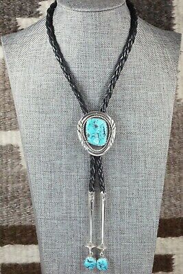 Turquoise & Sterling Silver Bolo Tie - Spencer