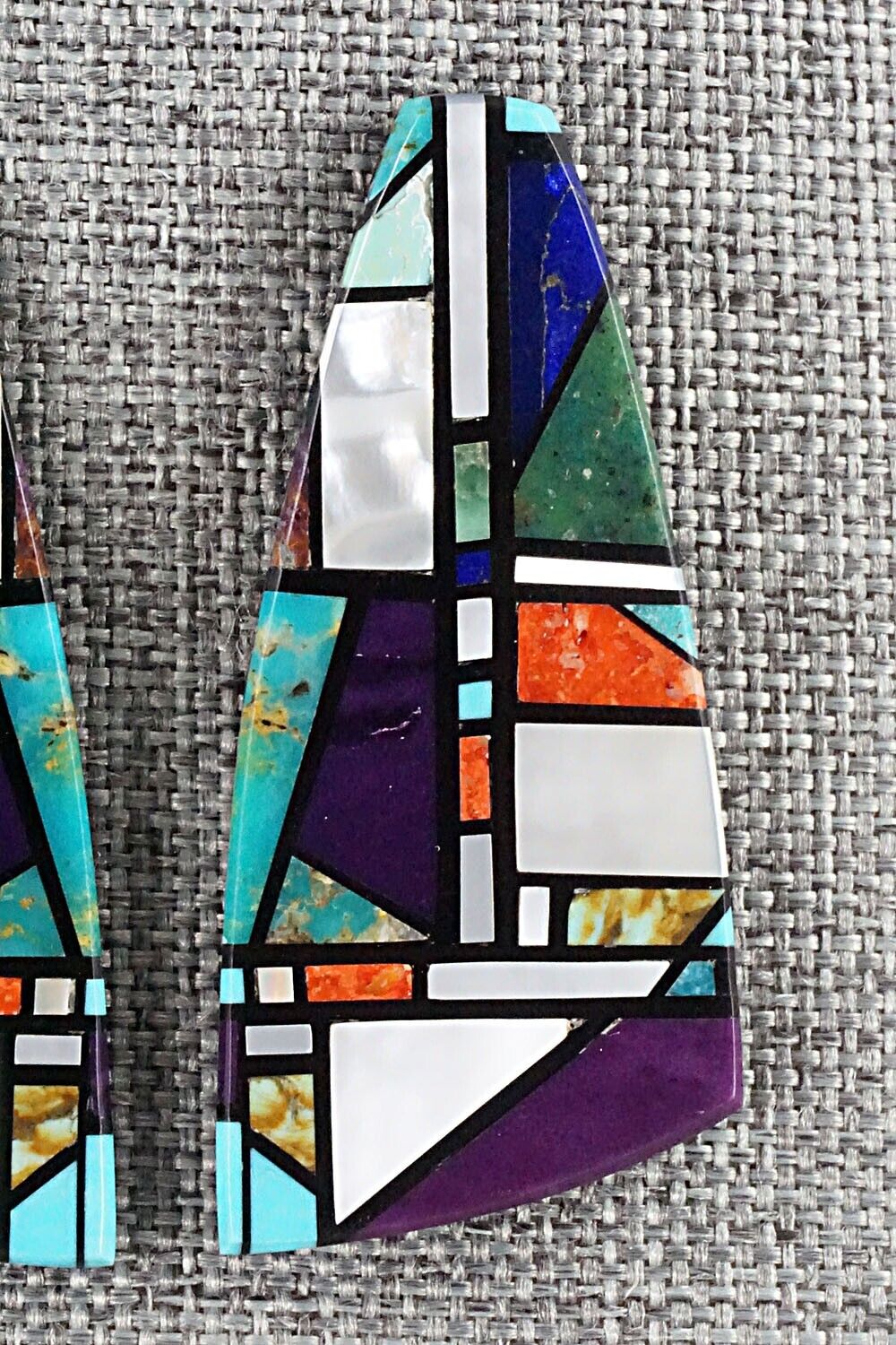 Multi Stone Inlay Earrings - Chris T. Nieto