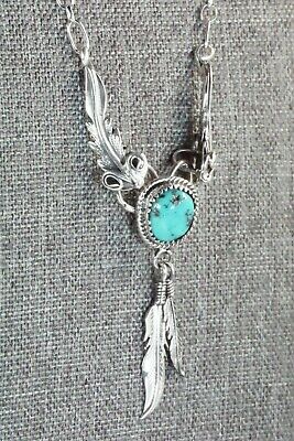 Turquoise & Sterling Silver Necklace - Lee Shorty