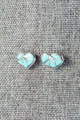 Turquoise & Sterling Silver Earrings - Thurza Leekya