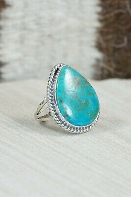 Navajo Turquoise and Sterling Silver Ring - Tom Dinetso - Size 5