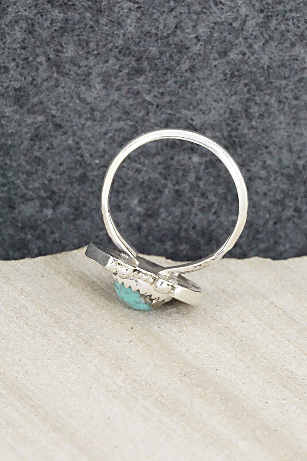 Turquoise & Sterling Silver Ring - Alice Rose Saunders - Size 6.5