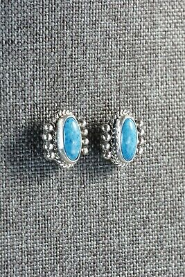 Navajo Turquoise & Sterling Silver Earrings - Jan Mariano