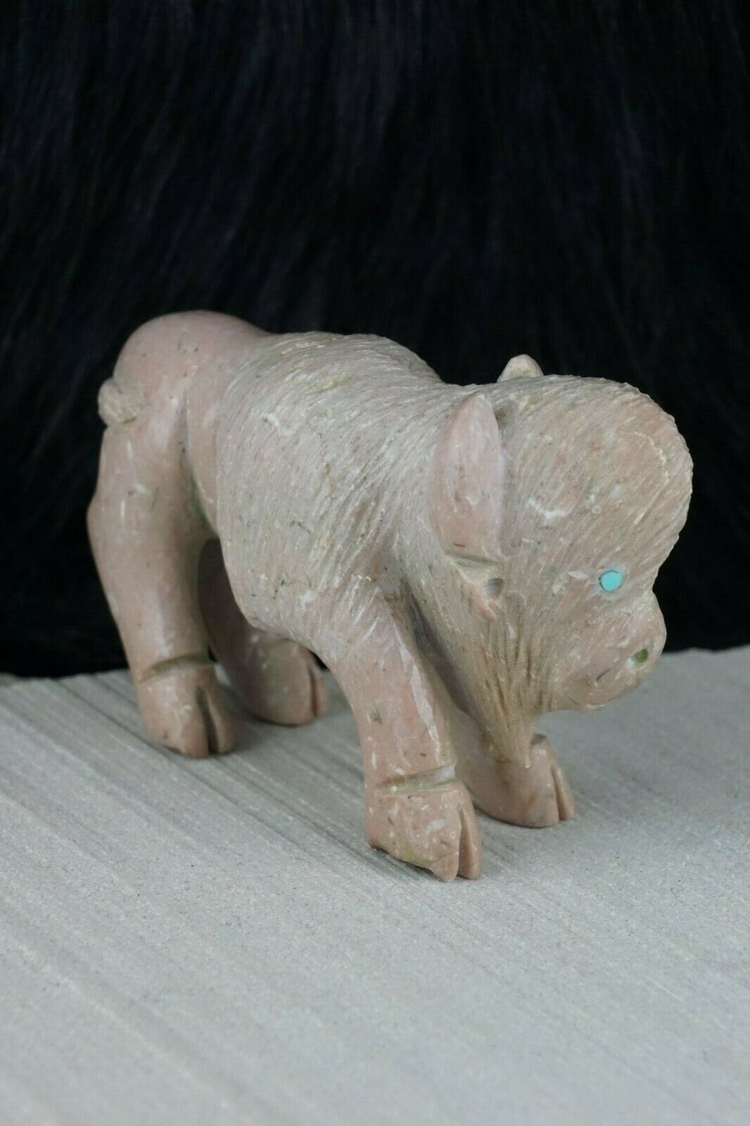 Buffalo Zuni Fetish Carving - Jonas Hastito - High Lonesome Trading