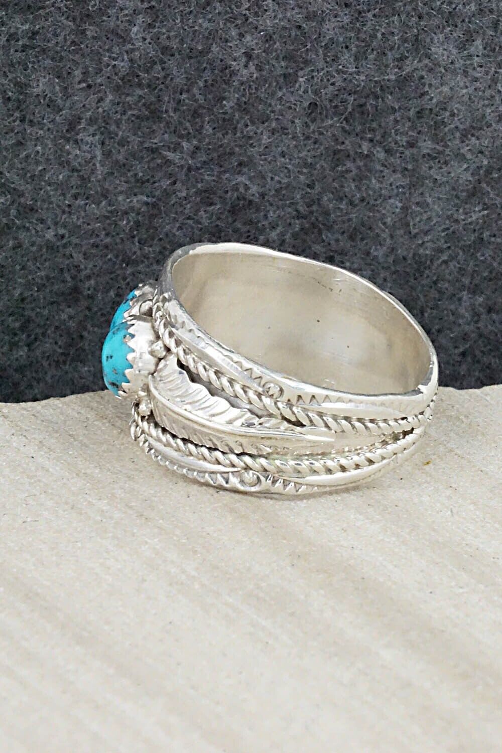 Turquoise and Sterling Silver Ring - Betty Begay - Size 12