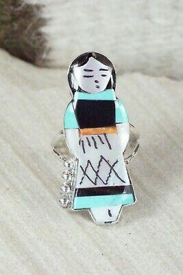Corn Maiden & Sterling Silver Ring - Joyce Waseta - Size 7 - High Lonesome Trading