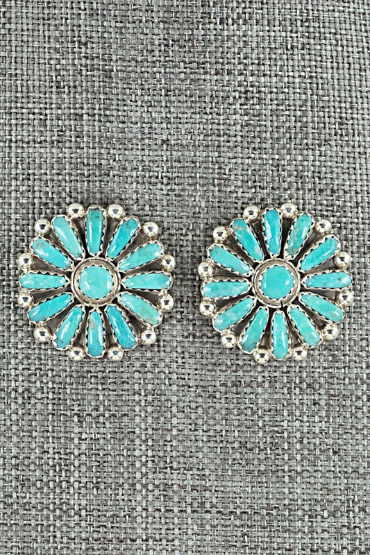 Turquoise & Sterling Silver Earrings - Philena Byjoe
