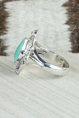 Turquoise & Sterling Silver Ring - Irvin Tsosie - Size 11.25