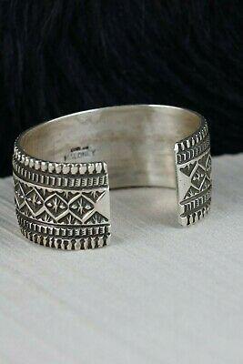 Navajo Sterling Silver Bracelet - Leonard Maloney - High Lonesome Trading