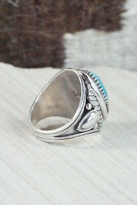 Turquoise & Sterling Silver Ring - Derrick Gordon - Size 10