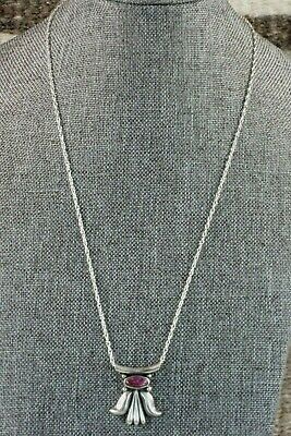 Navajo Spiny Oyster & Sterling Silver Necklace - Sharon McCarthy