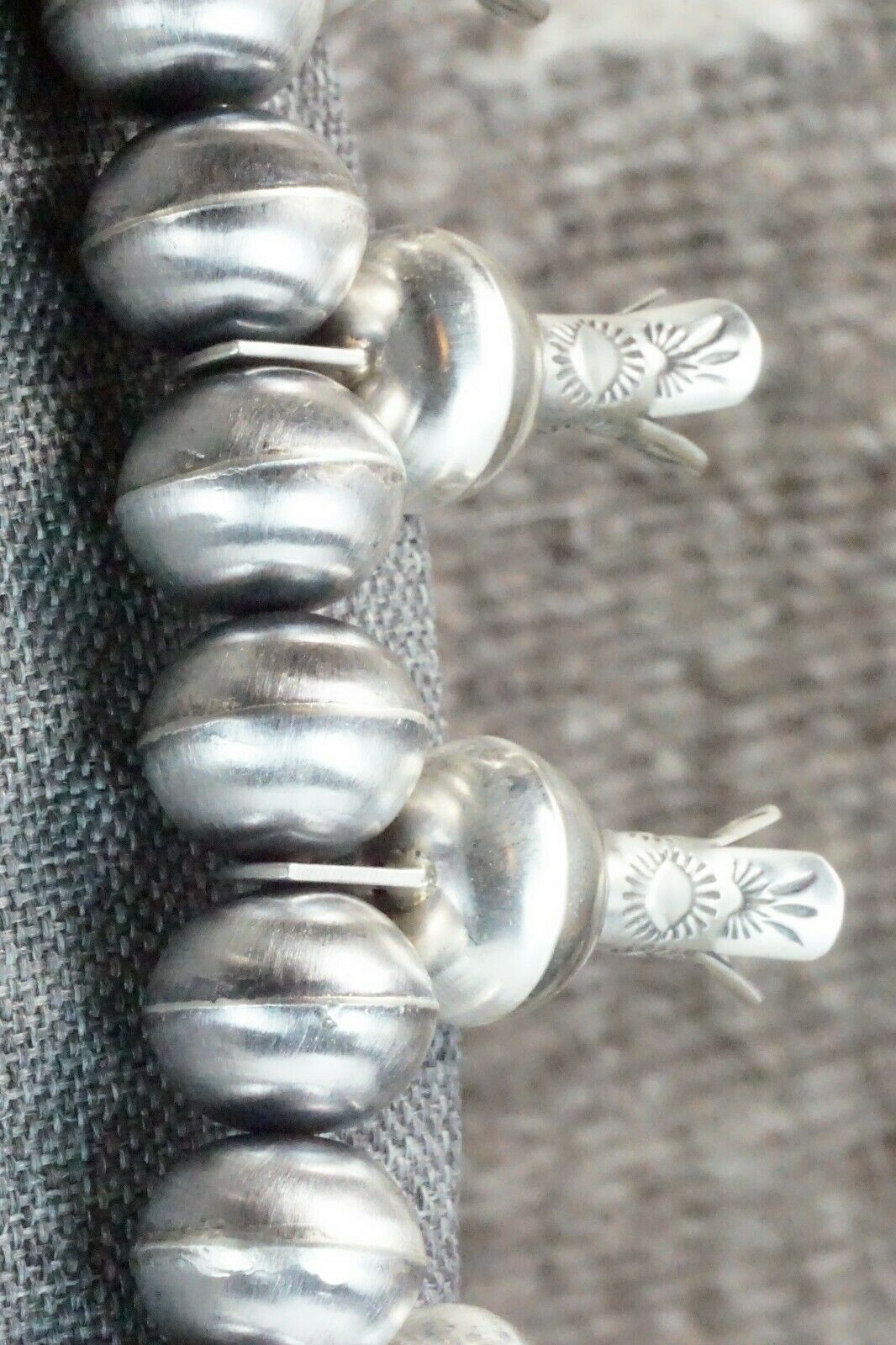 Turquoise & Sterling Silver Squash Blossom & Earrings - Chris Hale - High Lonesome Trading