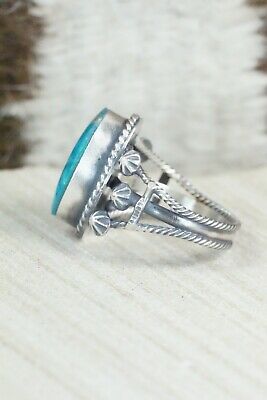 Turquoise & Sterling Silver Ring - Samuel Yellowhair - Size 8