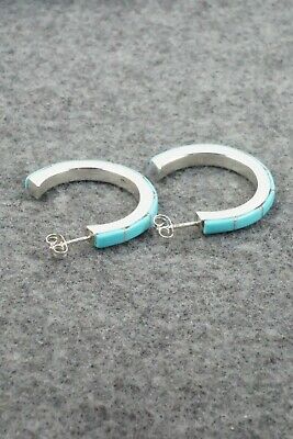 Turquoise & Sterling Silver Earrings - Verna Kantesta