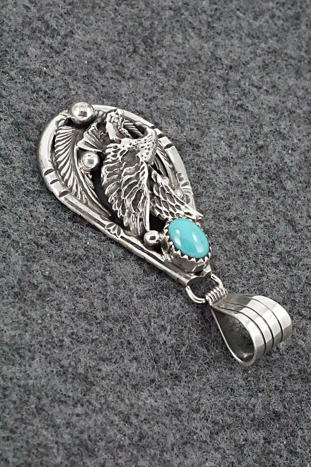 Turquoise & Sterling Silver Pendant - Henry Attakai