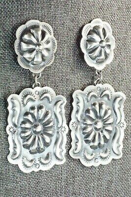Sterling Silver Earrings - Tim Yazzie - High Lonesome Trading