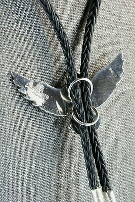 Navajo Turquoise & Sterling Silver Eagle Bolo Tie - Jereme Delgarito