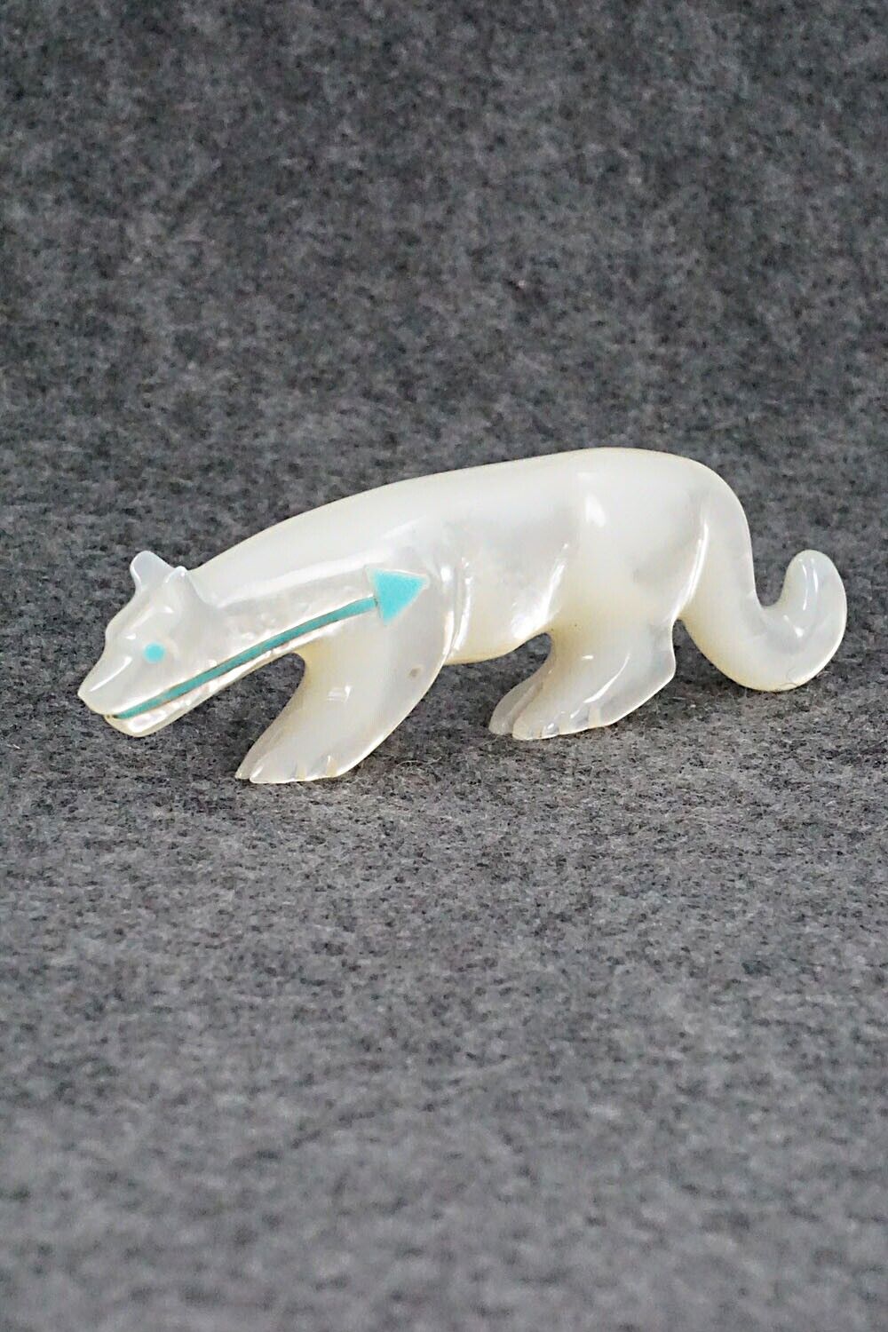 Mountain Lion Zuni Fetish Carving - Andres Quandelacy