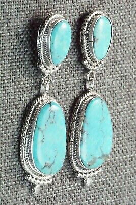 Turquoise & Sterling Silver Earrings - Verley Betone