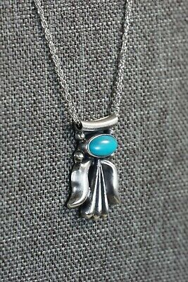 Navajo Turquoise & Sterling Silver Necklace - Sharon McCarthy