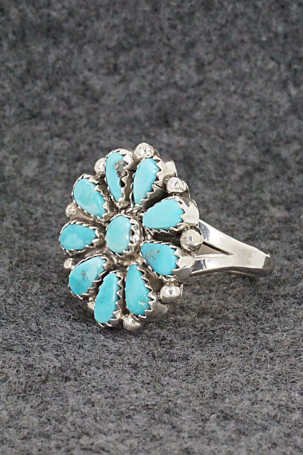 Turquoise and Sterling Silver Ring - Alicia Wilson - Size 8