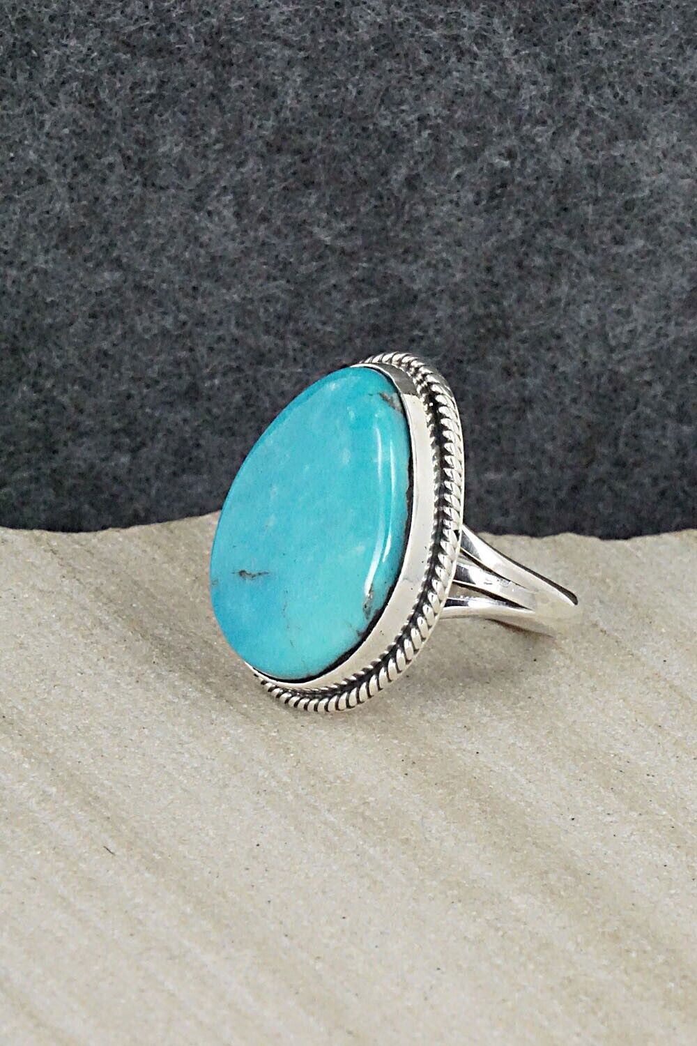 Turquoise & Sterling Silver Ring - Alice Rose Saunders - Size 7
