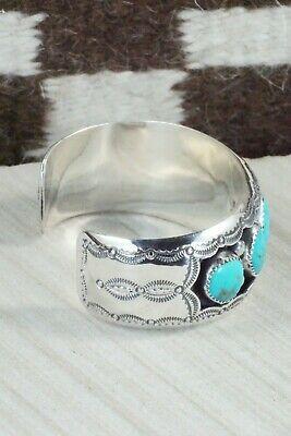 Turquoise & Sterling Silver Bracelet - Wilbert Muskett Sr. - High Lonesome Trading